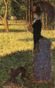 Georges Seurat Walk with the Monkey France oil painting artist